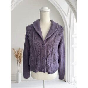 PILCRO Purple Button Down Cardigan Size XS